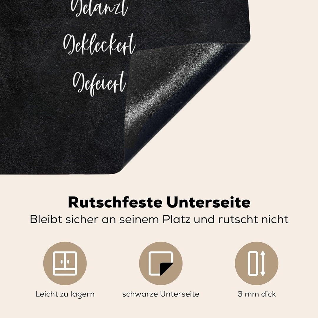 KitchenYeah© Herdabdeckplatte Einteilig Ceranfeld Abdeckplatte Küche Ceranfeldabdeckung Anti Rutsch