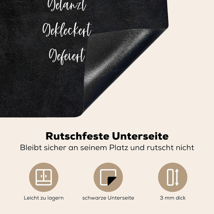 KitchenYeah© Herdabdeckplatte Einteilig Ceranfeld Abdeckplatte Küche Ceranfeldabdeckung Anti Rutsch