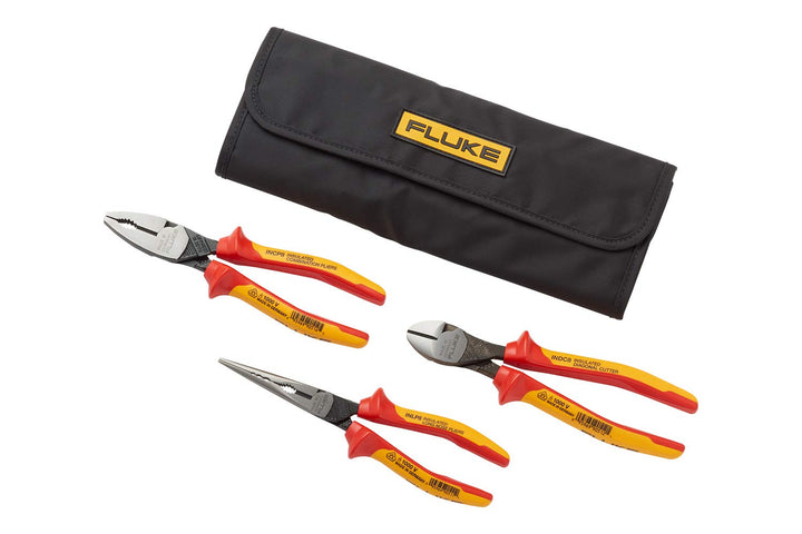 Kit mit 3 isolierten Zangen, 1.000 V und Wickeltasche