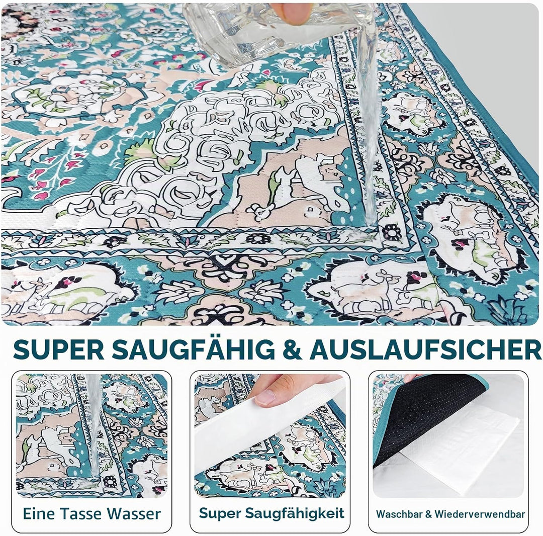 Washable Pee Pads for Dogs 2 Pack, 45 x 60cm Waterproof Non-Slip Reusable Puppy Pad with Fast Absorb
