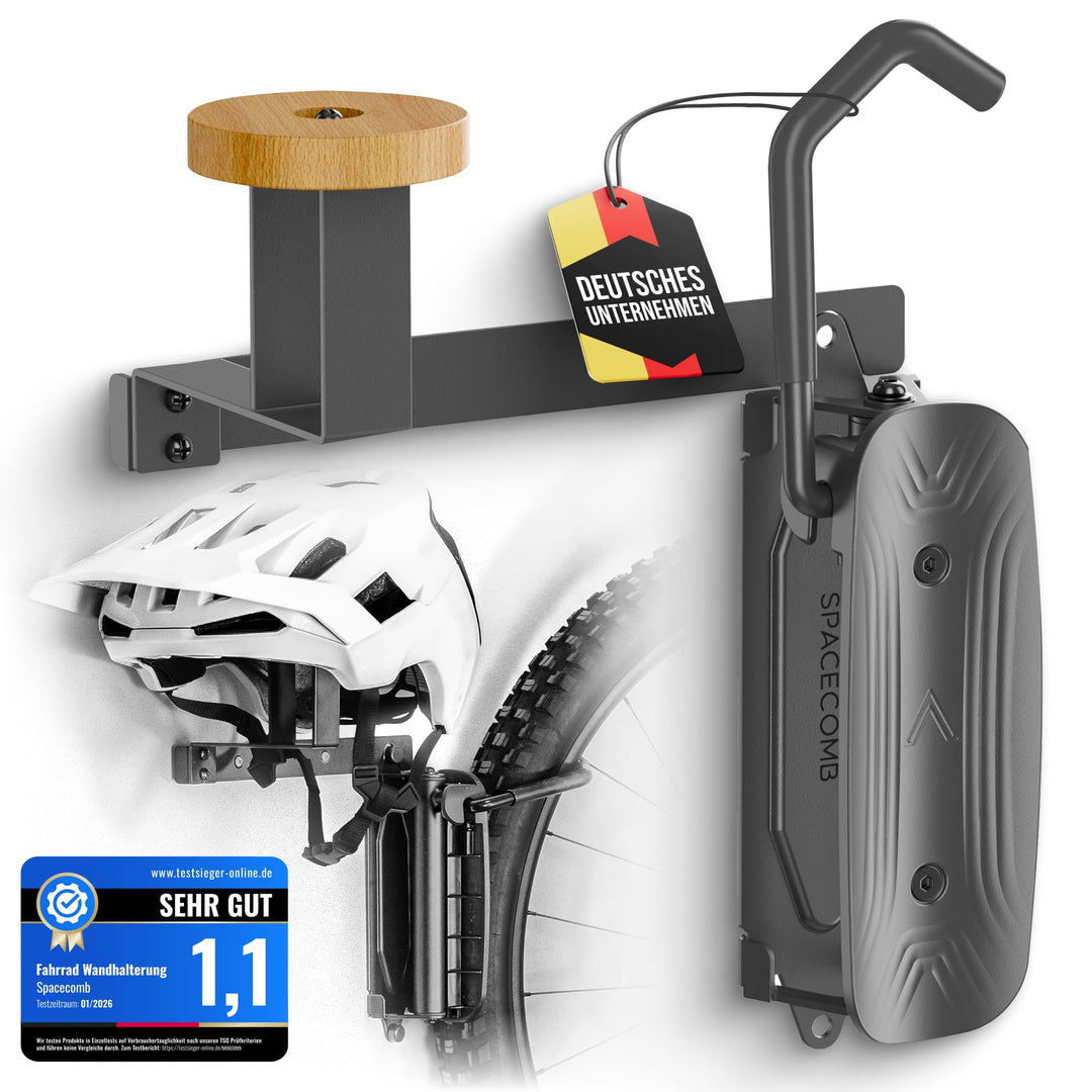 Fahrrad Wandhalterung [schwenkbar] vertikaler Fahrradhalter Helmhalterung Wand Aufhängung Fahrradhal
