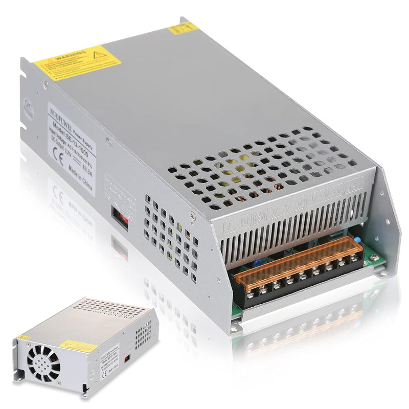 Trafo DC 12V 1000W Netzteil Transformator Schalternetzteil 230V AC auf DC Netzteil 12Volt 83A 1000W