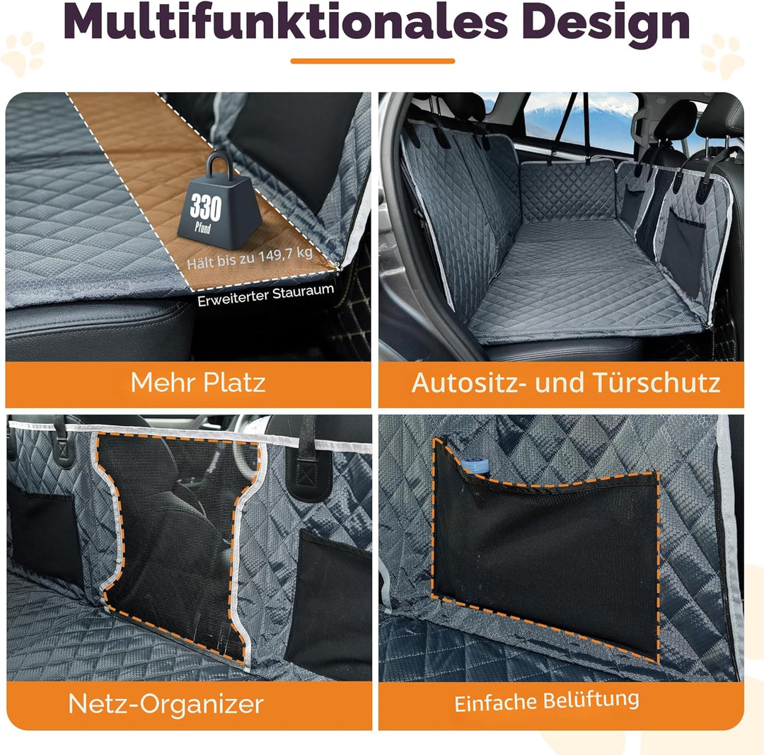 ANOSOSPECIAL Rücksitzverlängerung, Hunde-Autositzbezug, wasserdichte Haustier-Hängematte, Reisebett,