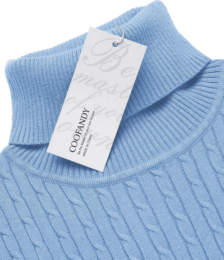COOFANDY Herren Rollkragenpullover Feinstrick Pullover Langarm Winter Pullover Slim fit Warm Rollkra