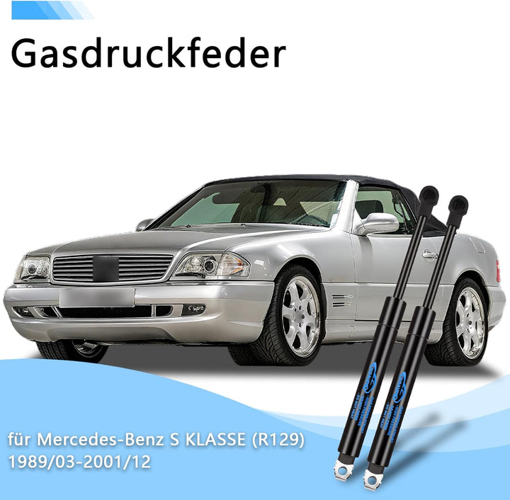 2Pcs Gasfeder Heckklappendämpfer für Mercedes-Benz S KLASSE (R129) 1989-2001 Gasdruckfeder Dämpfer K