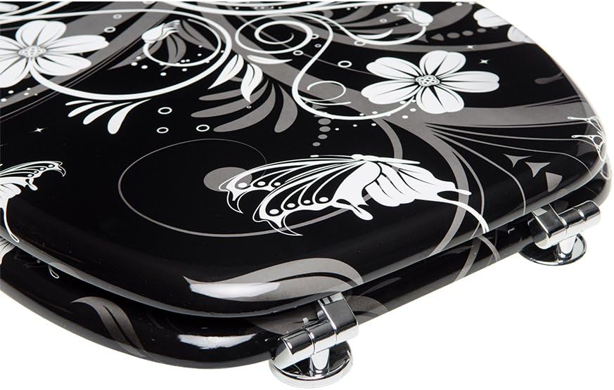 Sanilo WC Sitz, viele schöne schwarze Toilettendeckel zur Auswahl, hochwertige und stabile Qualität