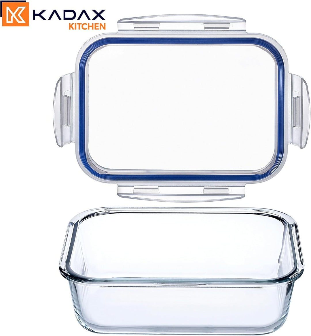 KADAX Glasbehälter Set mit Deckel, 3 Grössen 370/1300/1520 ml, luftdichte Frischhaltedosen aus Glas,