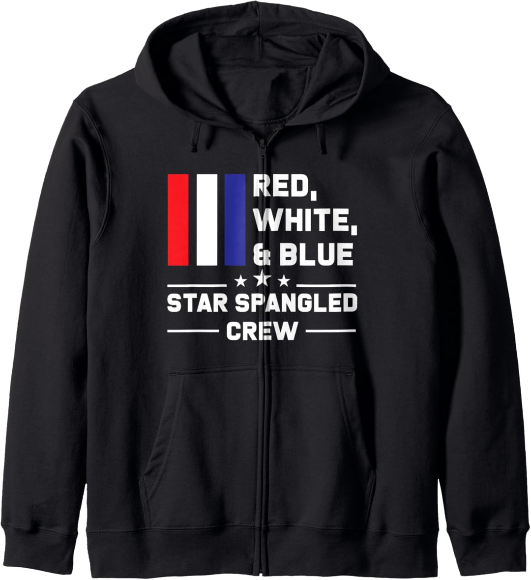 Red White Blue Star Spangled Crew 4th of July Kapuzenjacke