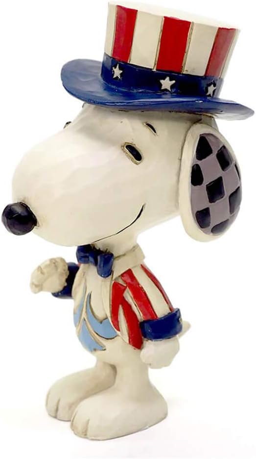 Enesco Peanuts by Jim Shore Snoopy Patriotische Miniaturfigur, 9,5 cm, Mehrfarbig