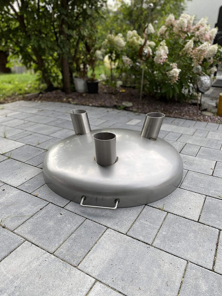Czaja Feuerschalen® Edelstahl Feuerschale Coburg Ø 80 cm ohne Wasserablauf aus rostfreiem, hitzebest