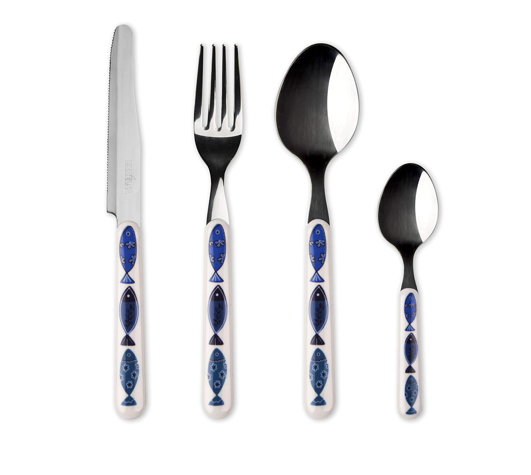 Excelsa Ocean Besteck-Set, 24-teilig, Edelstahl 18/0, Ocean
