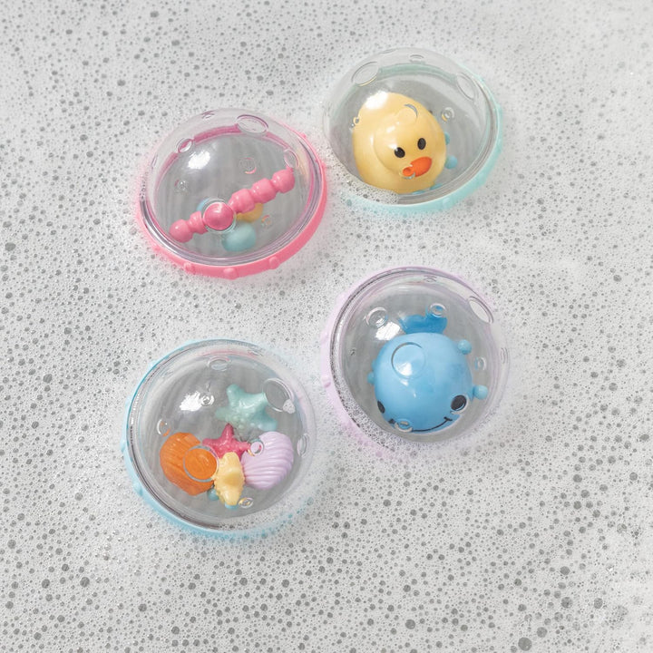 Munchkin Float and Play Bubbles Toy, Baby Bath Toy, Pack of 4, Multicolor Float & Play, Float & Play