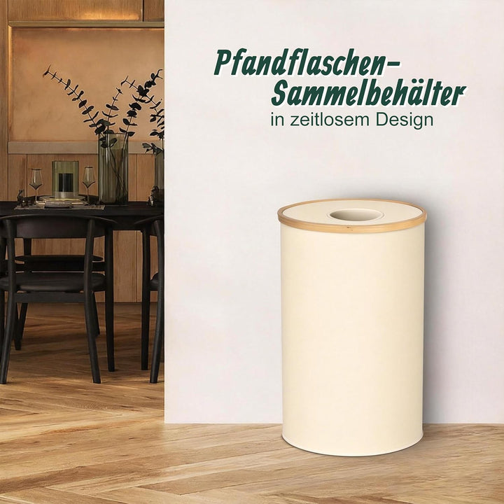 Relaxdays Pfandflaschen Sammelbehälter 100l, waschbarer Beutel, HD: 75x40 cm, Flaschensammler mit De
