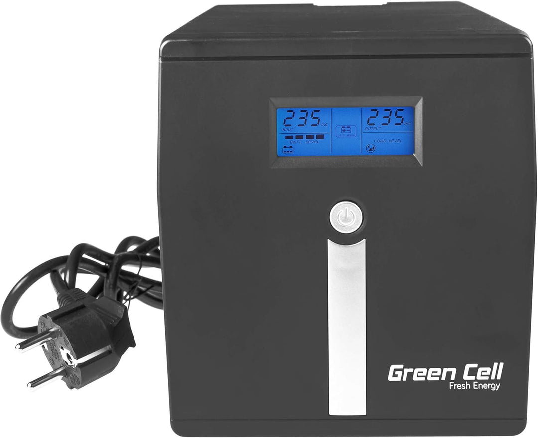 Green Cell 1000VA 600W Überspannungsschutz 230V schwarz
