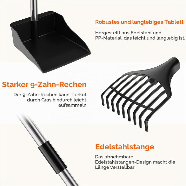 Lifewit Plastik-Hundekotschaufel für den Garten, Leichter tragbarer KOT-Schaufel für mittelgrosse/kl