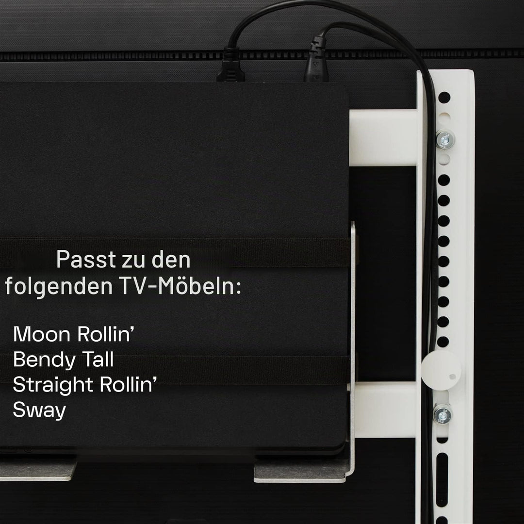 TV-Box &amp; Spielkonsole Halterung | Hinten am Pedestal TV-Möbel | Kompatibel mit Xbox &amp; PS4 | Passt zu