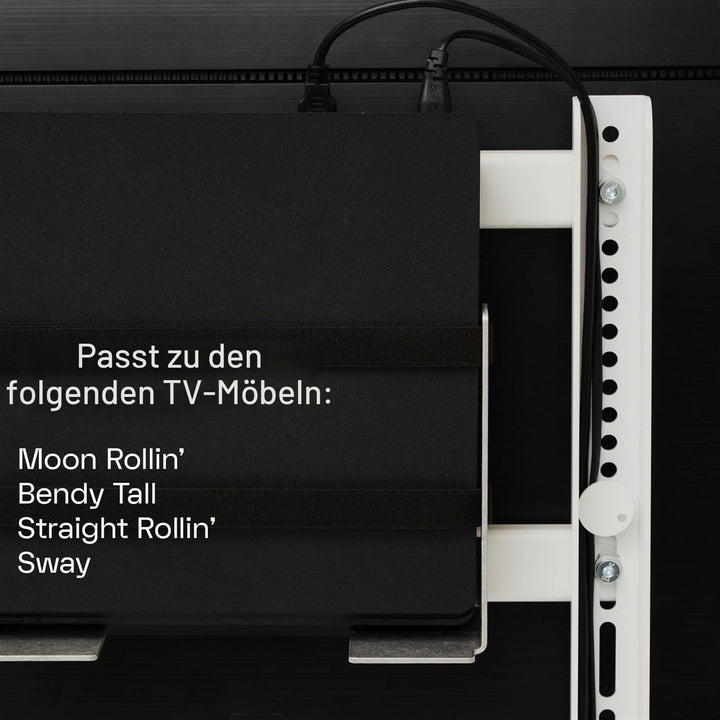 TV-Box &amp; Spielkonsole Halterung | Hinten am Pedestal TV-Möbel | Kompatibel mit Xbox &amp; PS4 | Passt zu