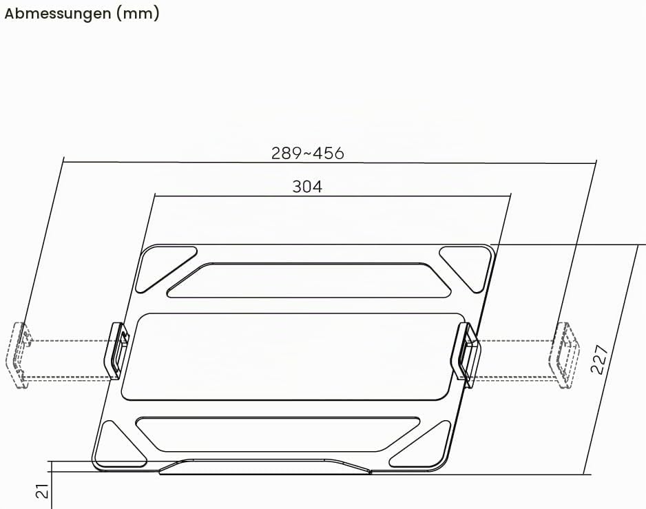 Notebookhalterung für 12 13 15 17 Zoll Notebooks für Monitorhalterungen mit VESA 75 Office-LTH3SL