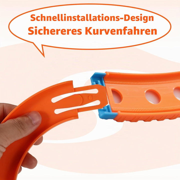4stk Kurven Gleisverbinder für Hot Wheels, Prämie ABS 90 Grad Kurven Bahn Zubehör Rennstreckenkompon