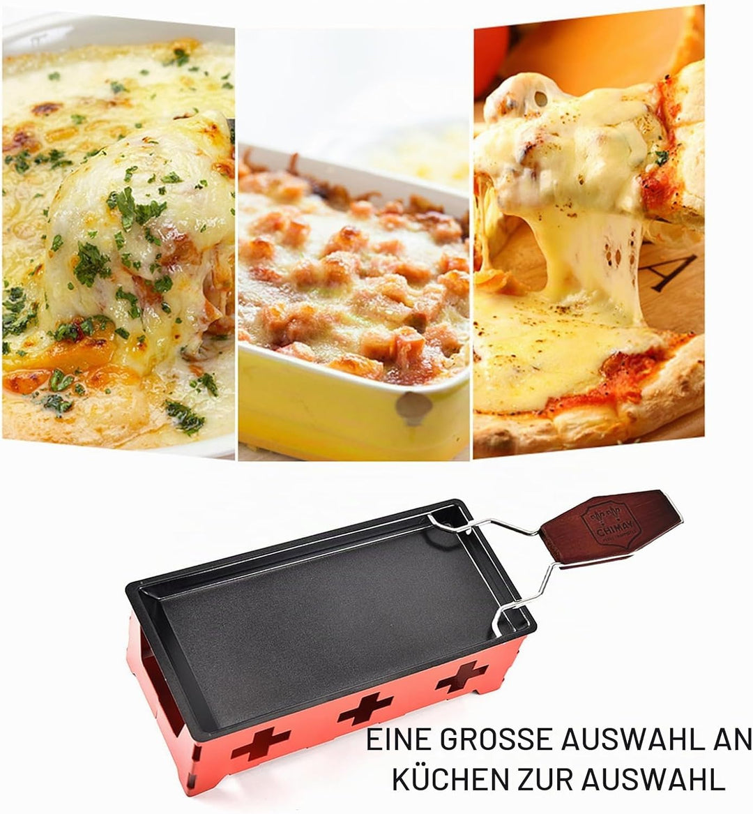 Vastsea Käse Raclette, Tragbares Candlelight-Käse-Raclette, Racletteofen mit Kerzen, Kohlenstoffstah