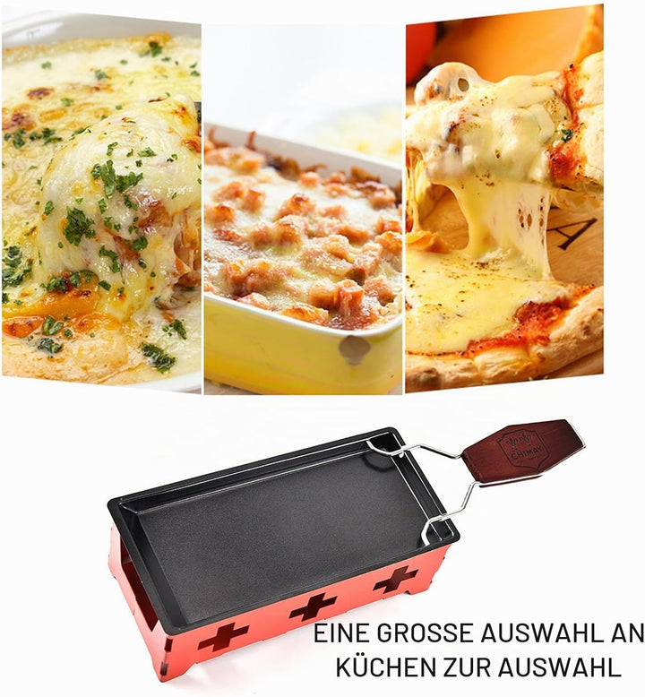 Vastsea Käse Raclette, Tragbares Candlelight-Käse-Raclette, Racletteofen mit Kerzen, Kohlenstoffstah