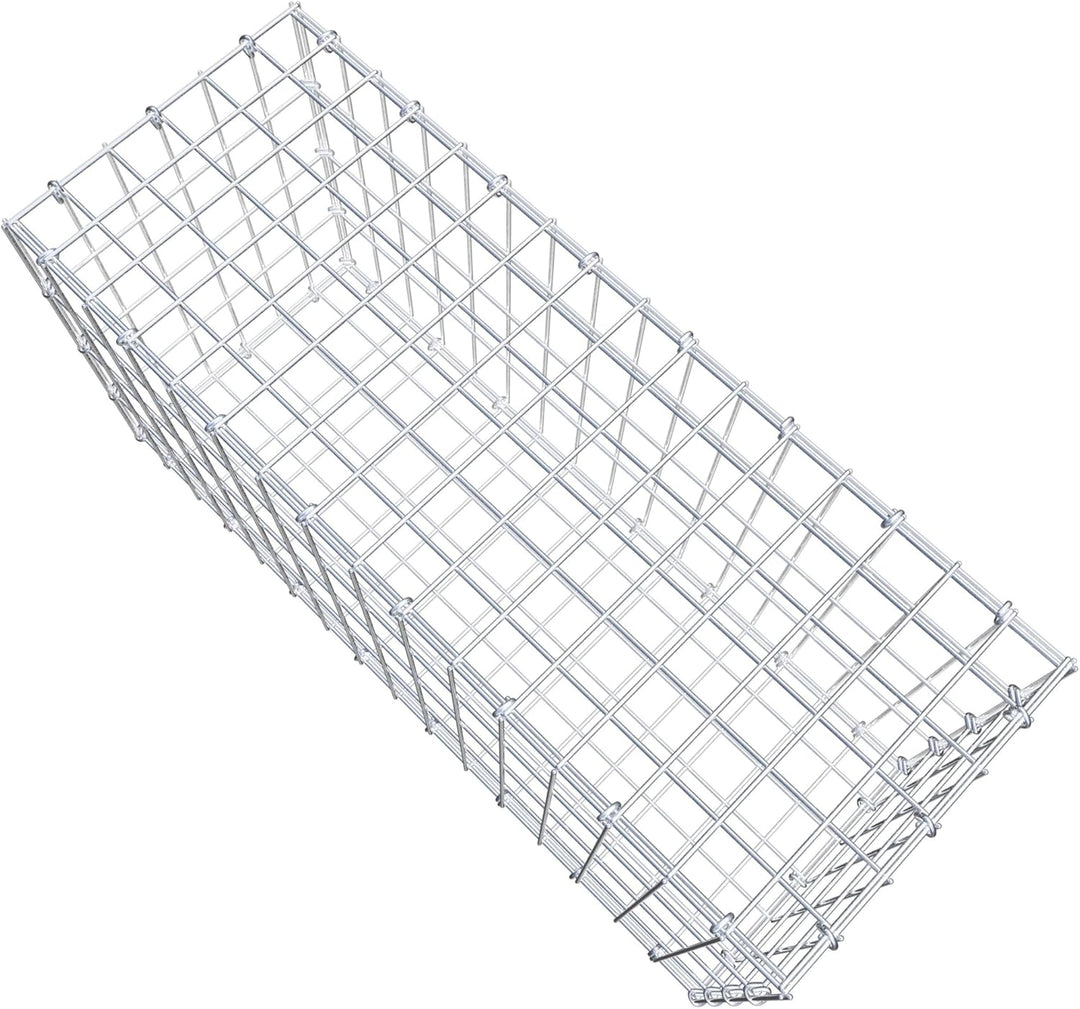 GABIONA Steinkorb-Gabione eckig, Maschenweite 5 x 10 cm, Tiefe 30 cm, Gabione 80 x 40 x 30 cm (L x H