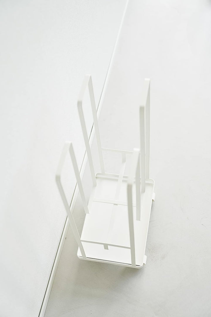 Yamazaki TOWER 5760 Karton Organizer, Weiss, Stahl, L 20 x B 30 x H 54,5cm, Weiss