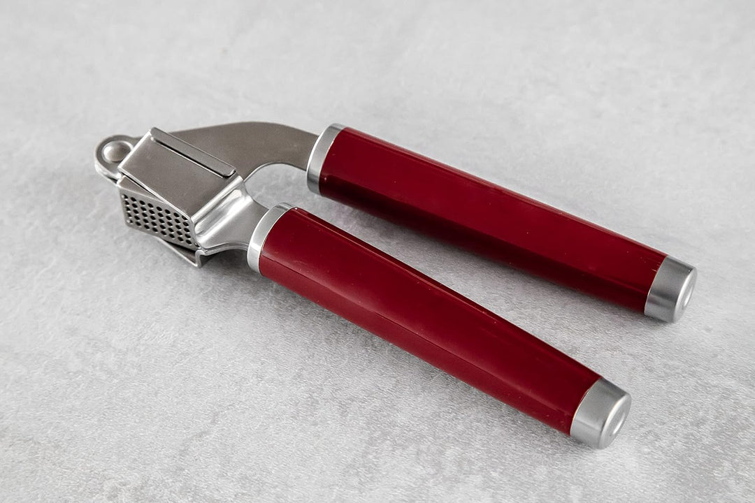 KitchenAid Knoblauchpresse, Edelstahlpresse ist spülmaschinenfest - Empire rot Empire-rot, Empire-ro