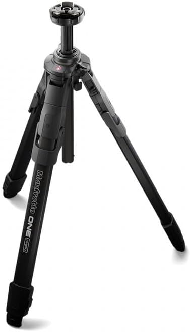 Manfrotto ONE Hybrid Aluminium Stativ, Foto & Video Stativ, 15kg Traglast, Nivelliersäule, 90° Horiz