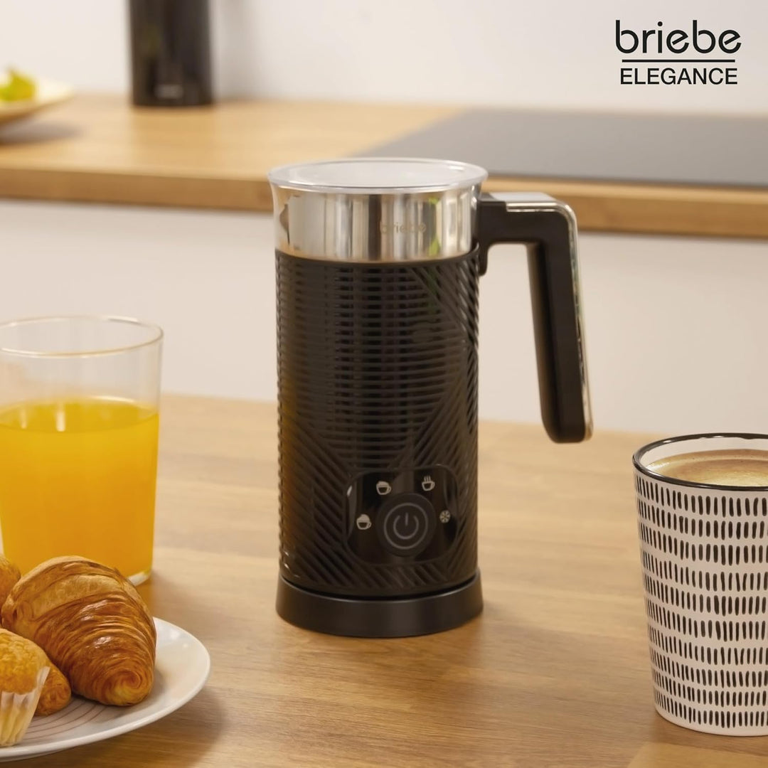 briebe Elegance Milchaufschäumer 4-in-1 Elektrische, Heiss/Kalt Aufschäumdüse 130ml für Kaffee Latte