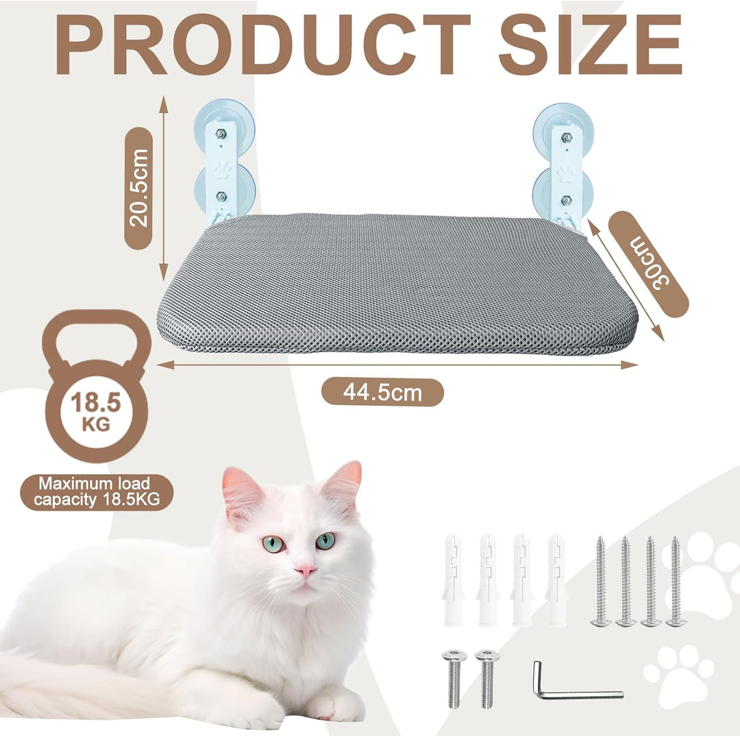 Katzen Hängematte Fensterplätze, Faltbare Katzen Hängematte, Atmungsaktive Haustier Fensterhängematt