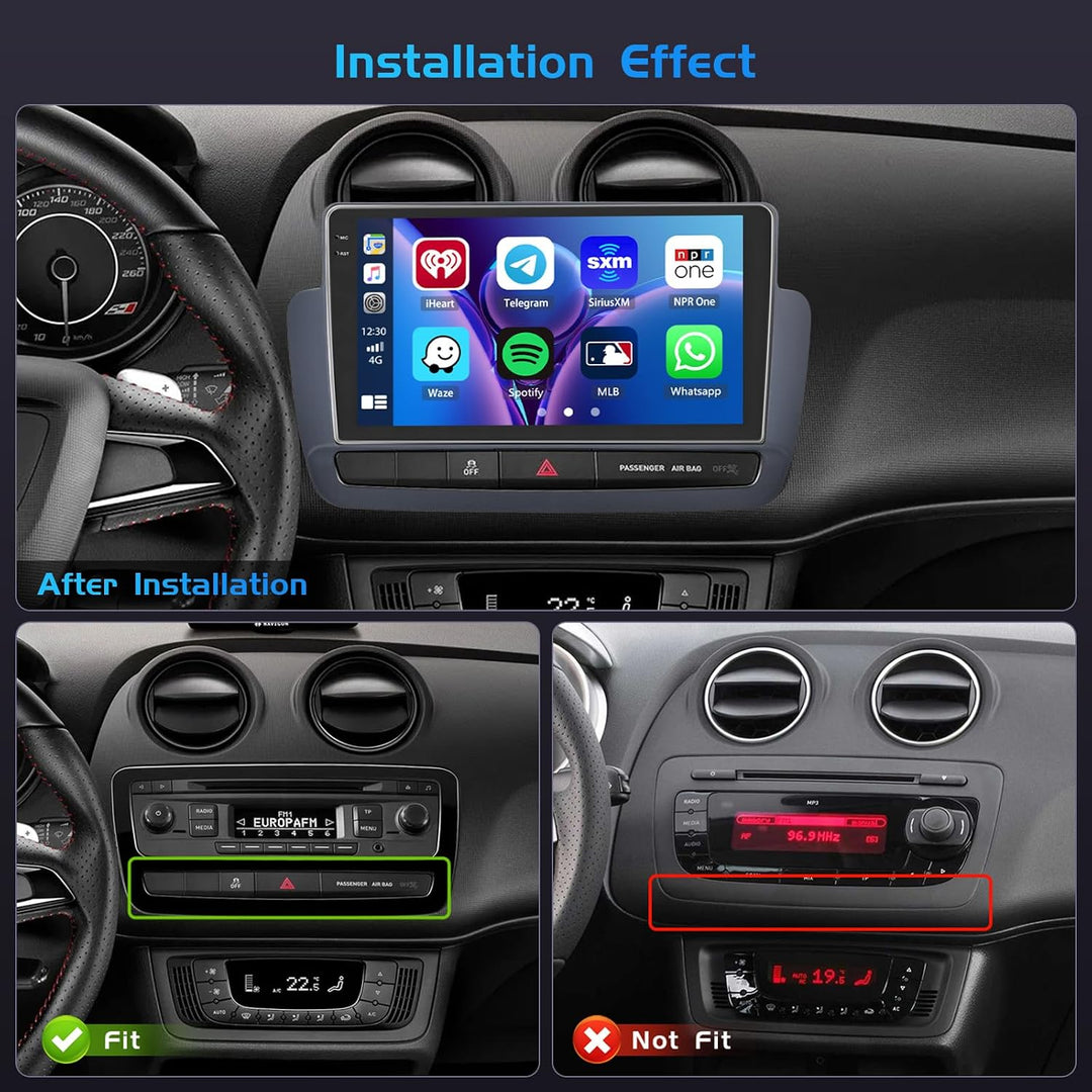 Inefala 4+128G Autoradio für Seat Ibiza 2012-2015 Android 15 mit 9&