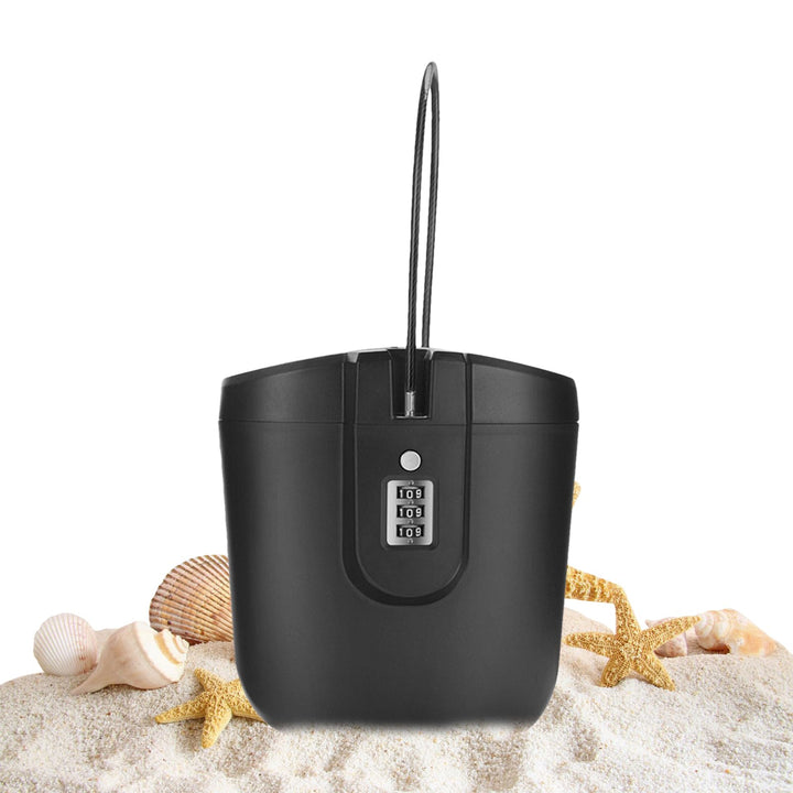 Beach Lock Box, Tragbarer wasserdichter Schlüsselschlosskasten Safe mit abnehmbarem Kabelgriff, 2L S