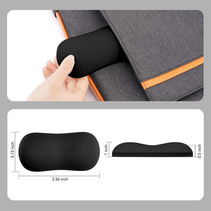 MOSISO Handballenauflage Silikon, Ergonomisches Luftkissen Mausstützpad Handgelenkauflage für Schmer