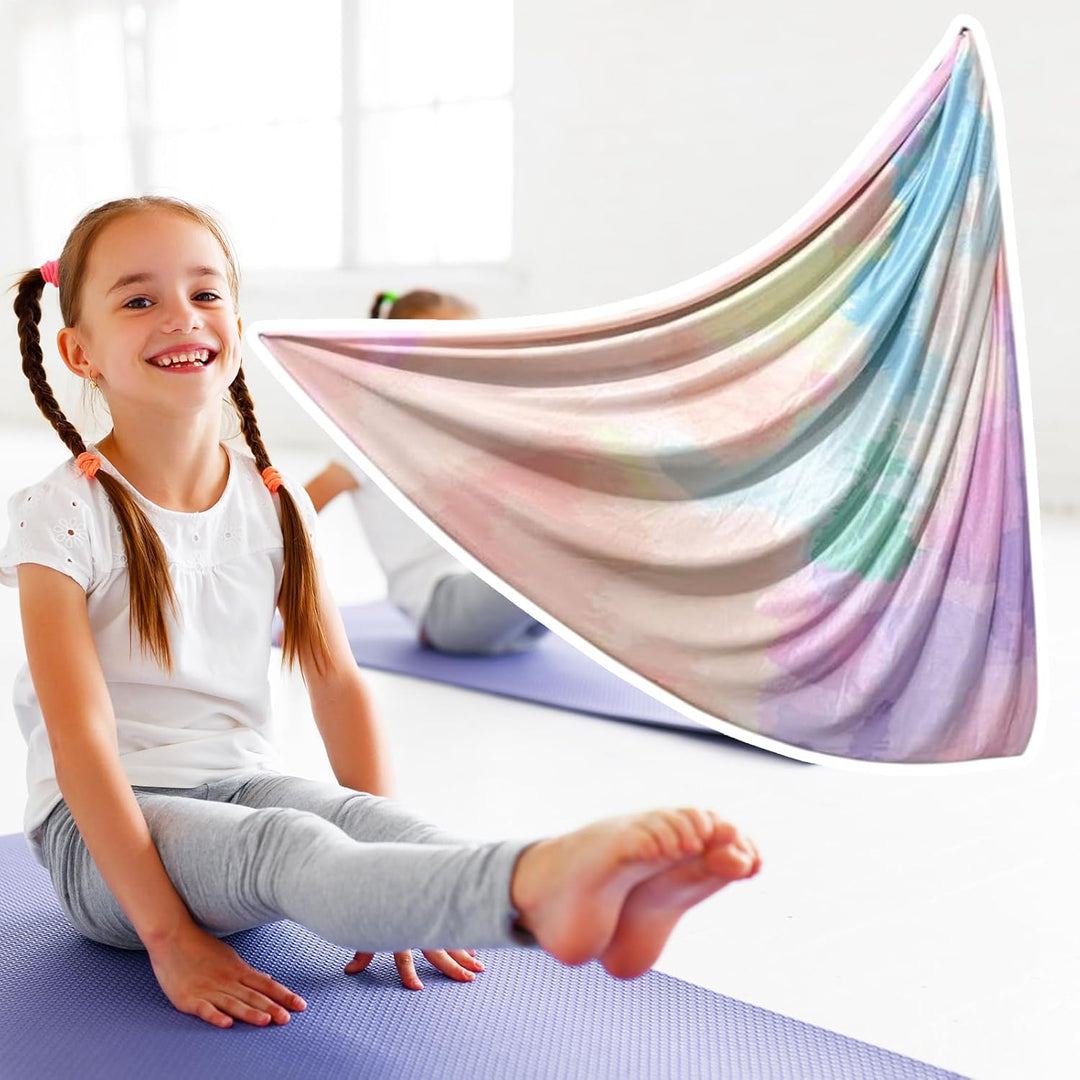 Aerial Silk - Yoga Schwebeset Aus Seide - Tragbar Leicht Dehnbar Für Sensorikübungen Zuhause Outdoor