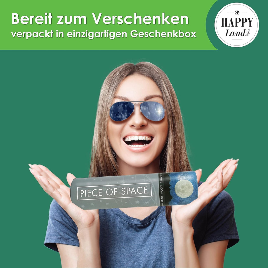 happylandgifts® Echte Sternschnuppe zum Danke Sagen | Echter Meteorit | Hochwertige Urkunde mit Wuns