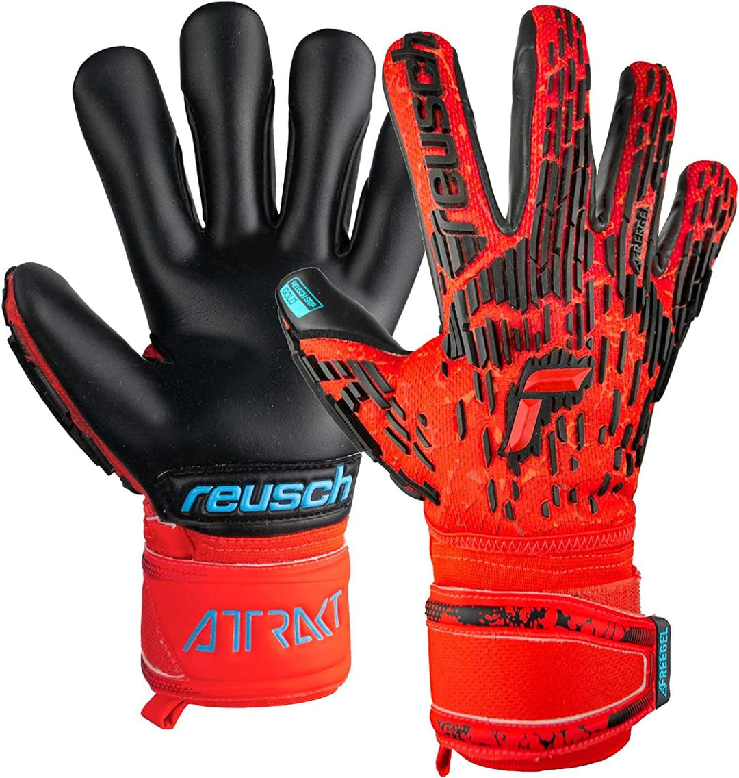 Reusch Unisex – Erwachsene Torwarthandschuhe Attrakt Freegel Gold Finger Support mit Hervorragendem