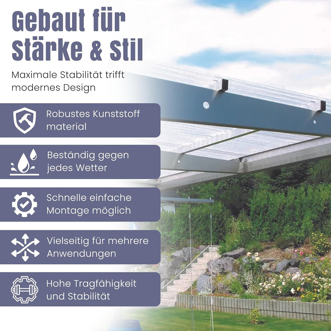 LP Projekt Wellplatten | Robuste &amp; wetterfest Wellplatten Dach Kunststoff für Garten &amp; Terrasse | St