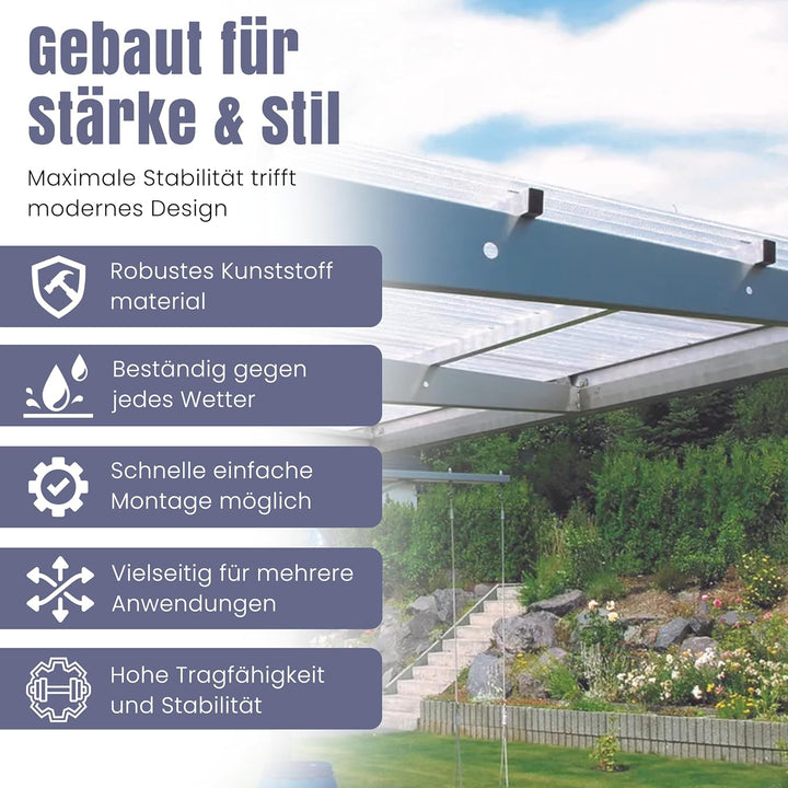 LP Projekt Wellplatten | Robuste &amp; wetterfest Wellplatten Dach Kunststoff für Garten &amp; Terrasse | St