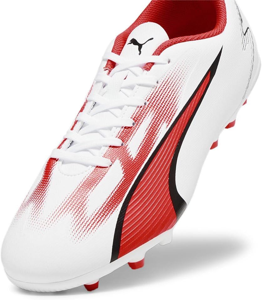 PUMA Herren Ultra Play Mg Fussballschuh 44.5 EU Puma White Puma Black Fire Orchid, 44.5 EU Puma Whit