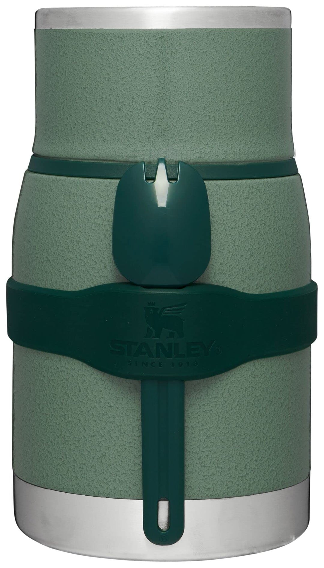 Stanley Adventure to Go Isoliergefäss und Göffel 24oz Hammerschlaggrün, 24oz Hammerschlaggrün