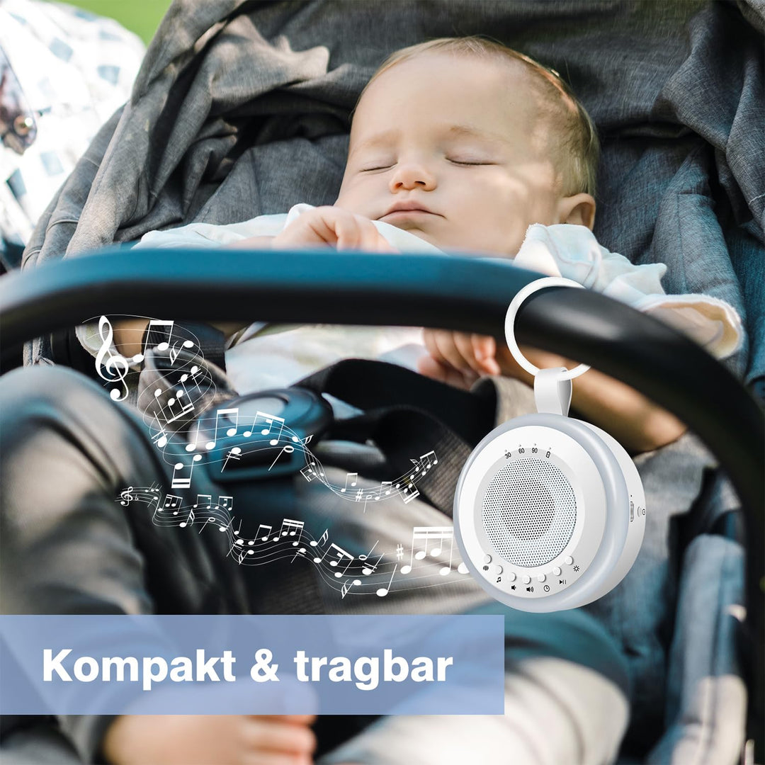 Tragbare Baby White Noise Machine: Easy@Home Einschlafhilfe Babys mit weissem Rauschen | Nachtlicht