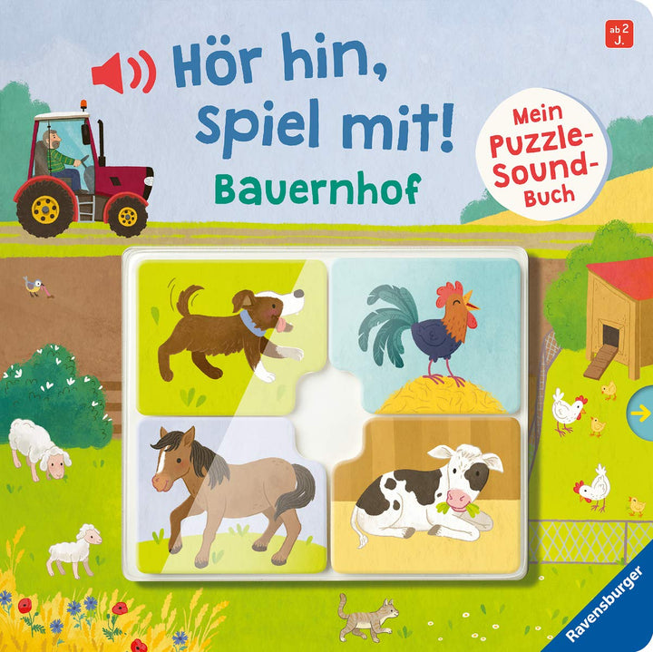 Hör hin, spiel mit! Mein Puzzle-Soundbuch: Bauernhof, Pappband