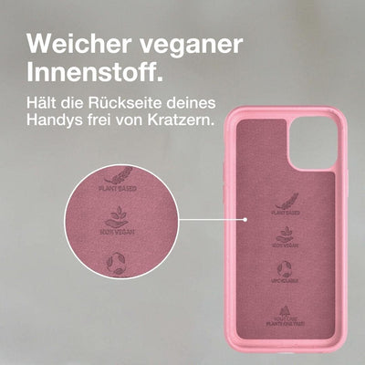 Woodcessories - Antibakterielle Bio Hülle kompatibel mit iPhone 11 Hülle pink, iPhone XR Hülle pink