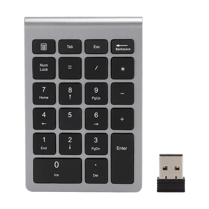 Goshyda Kabellose Nummernblöcke, 22 Tasten Tragbare USB 2.4G Bluetooth Nummerntastatur mit Empfänger