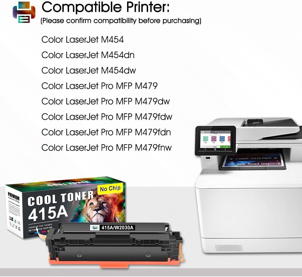 Cool Toner Kompatible für HP 415A 415X Multipack Tonerkartusche Ersatz für W2030A W2030X W2031A W203