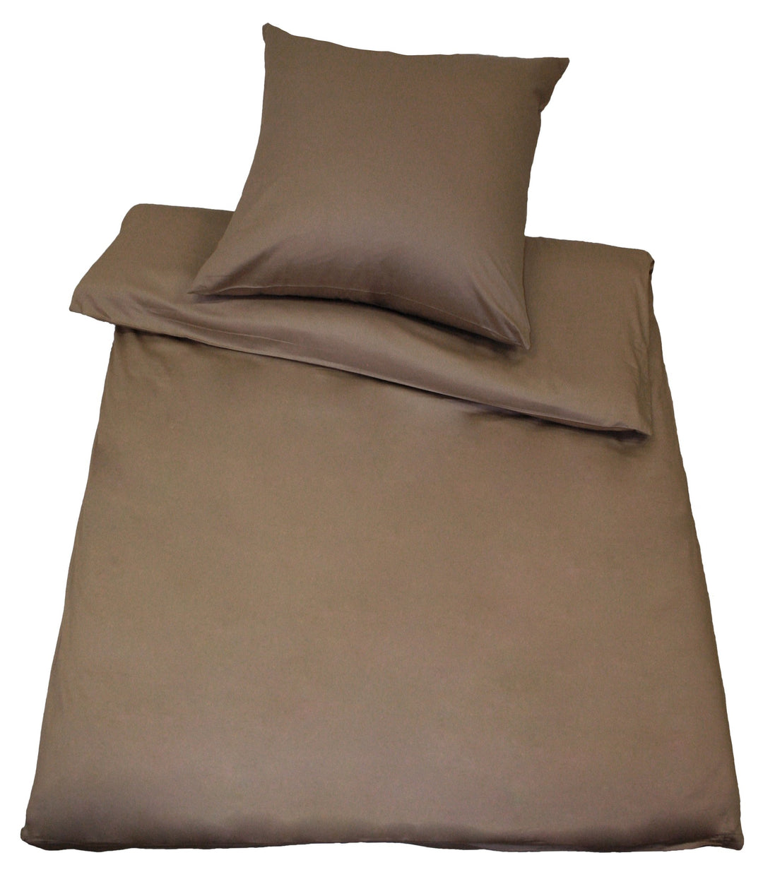 Kinzler B-10002/29 hochwertige Baumwoll-Satin Bettwäsche Uni, modern, 80x80 + 155x220 cm, grau 80x80