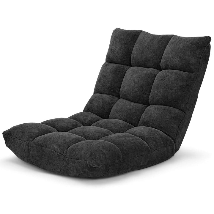 GOPLUS Bodenstuhl, Bodensofa mit Rückenlehne, Bodensessel mit Schlaffunktion, Floor Chair, Lazy Sofa