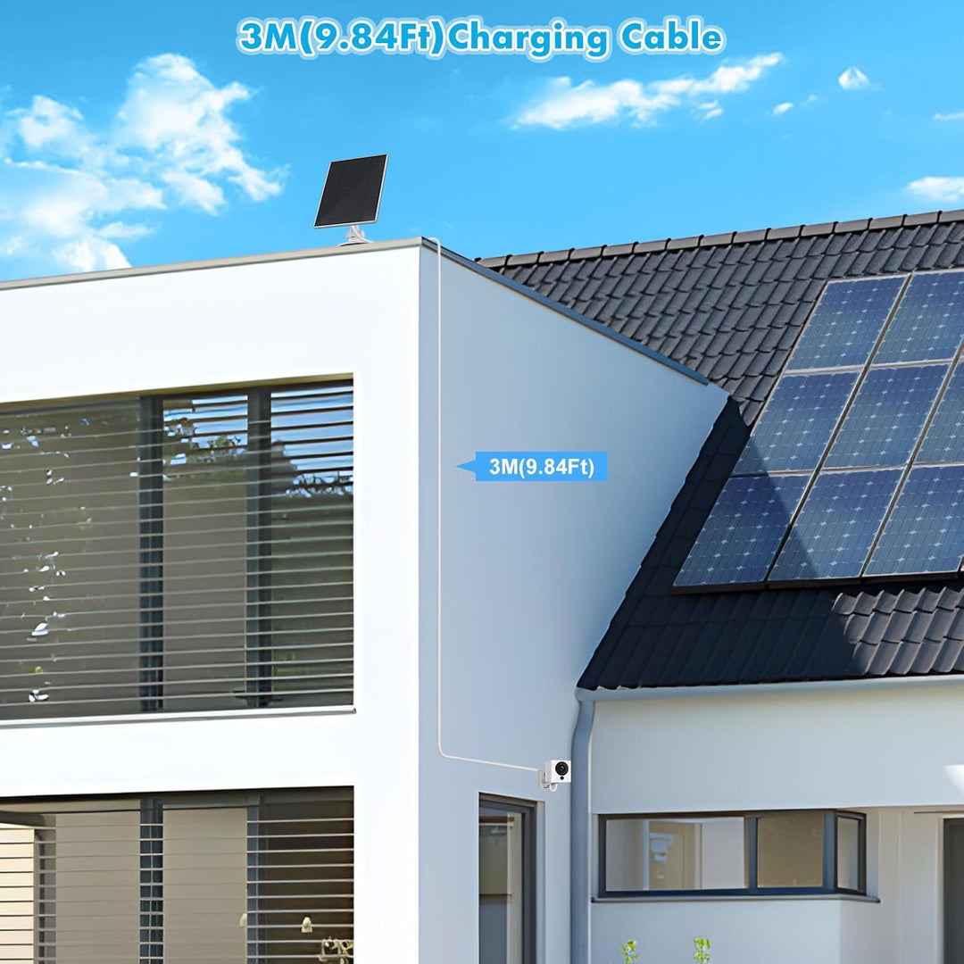 Solarpanel für eufy Kamera, 5 W Solarpanel für Eufy E, 2C/2C Pro, 2/2Pro, E20/E40, Solo, SoloCam-Str