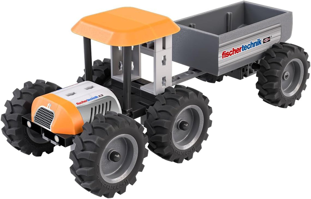 fischertechnik Tractor 576107 – pädagogisches Konstruktionsspielzeug, Traktor mit Anhänger, Bausatz